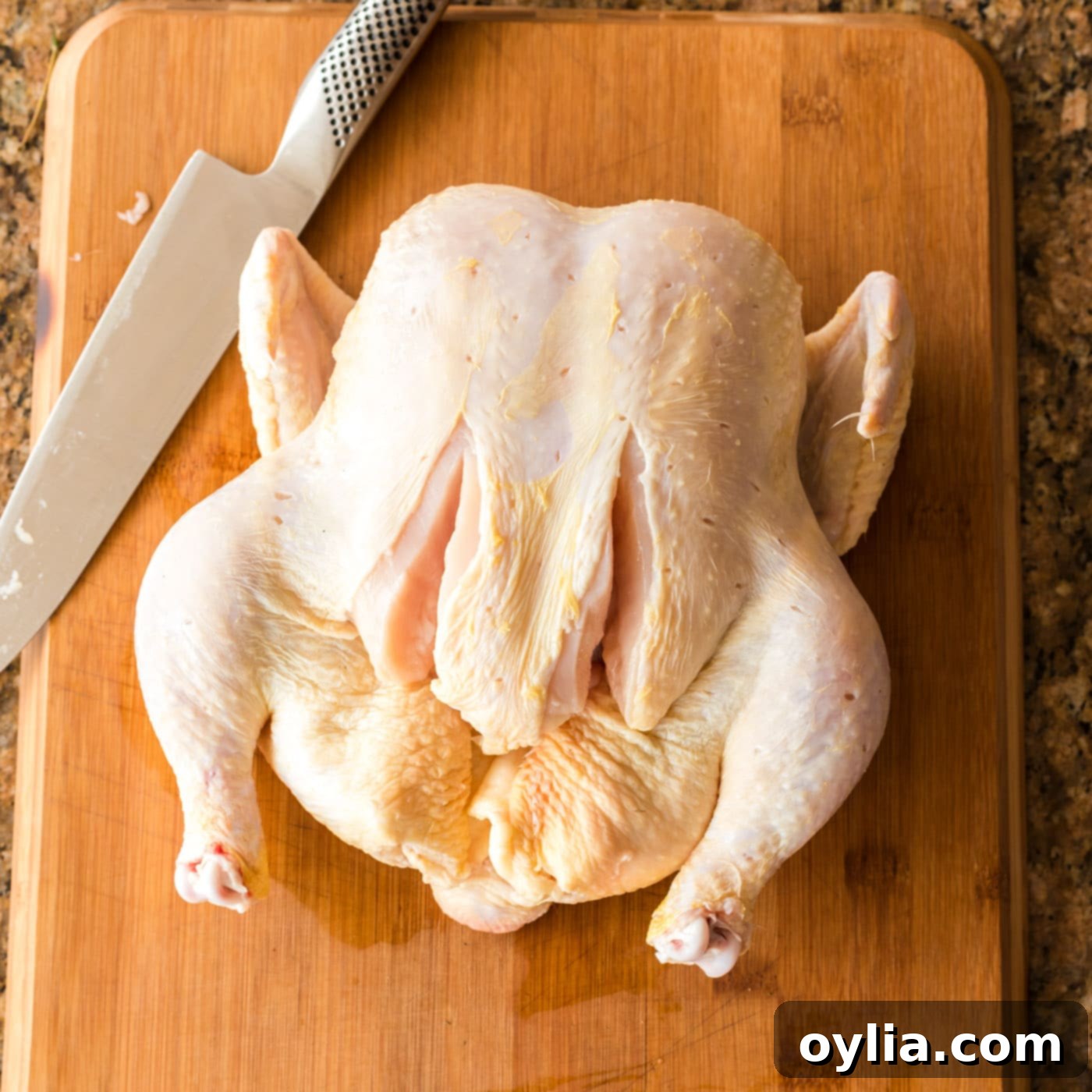 sliced whole chicken