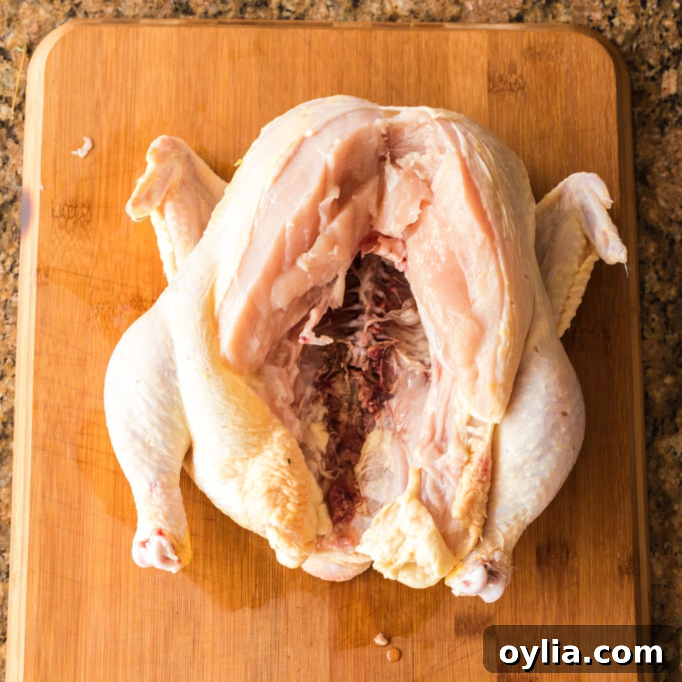 removing spine from whole chicken