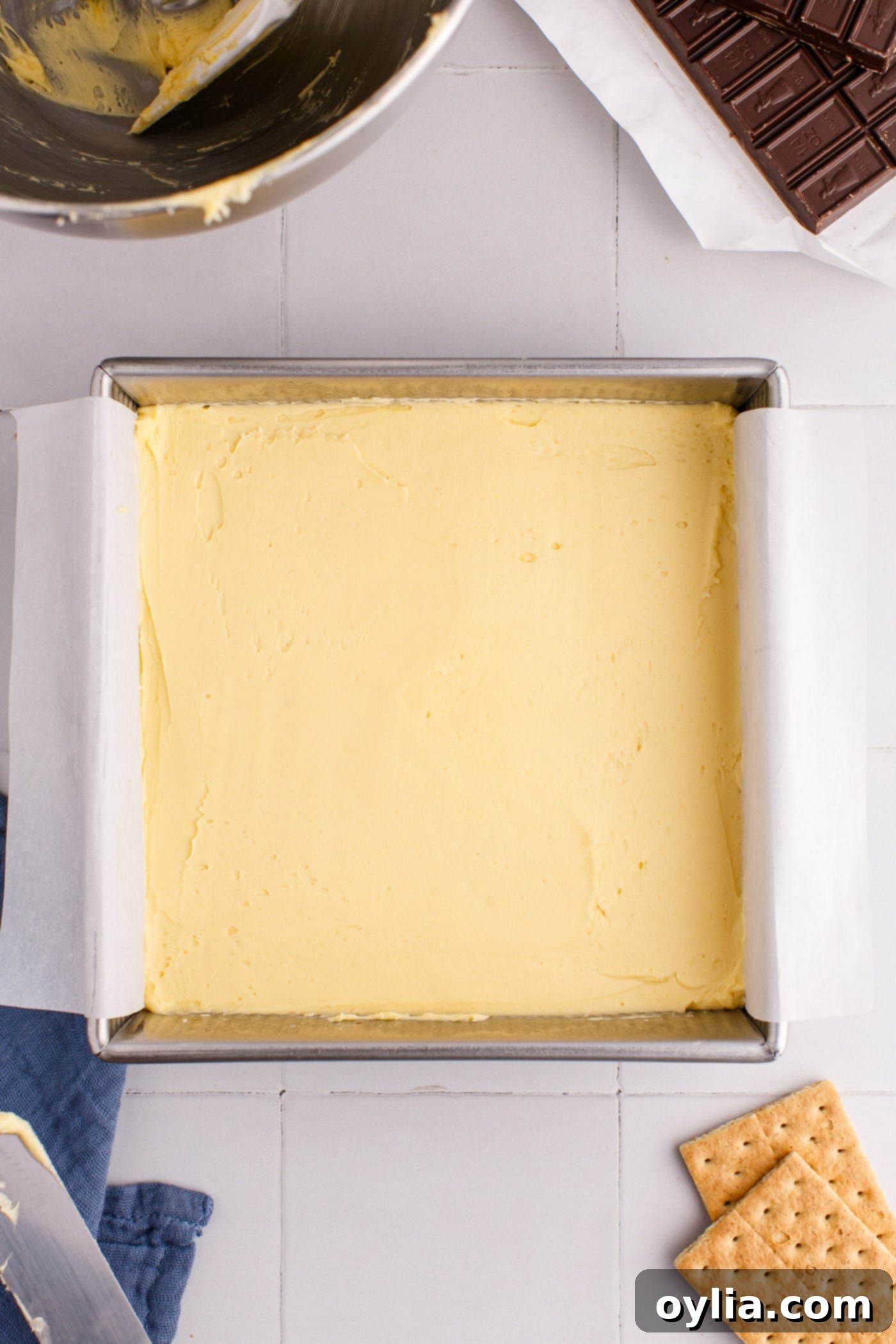 nanaimo bar custard on top of crust