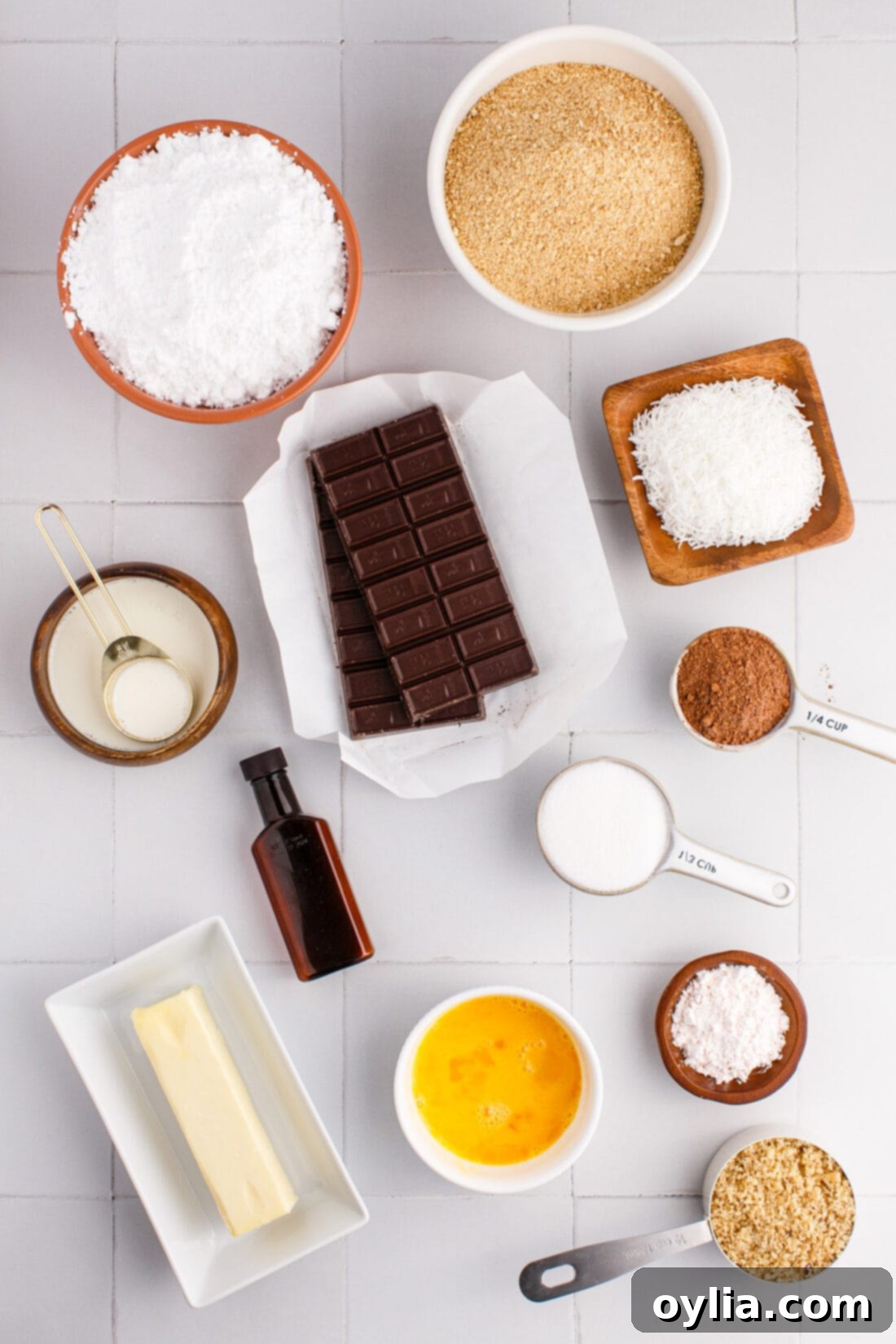 Nanaimo Bars ingredients