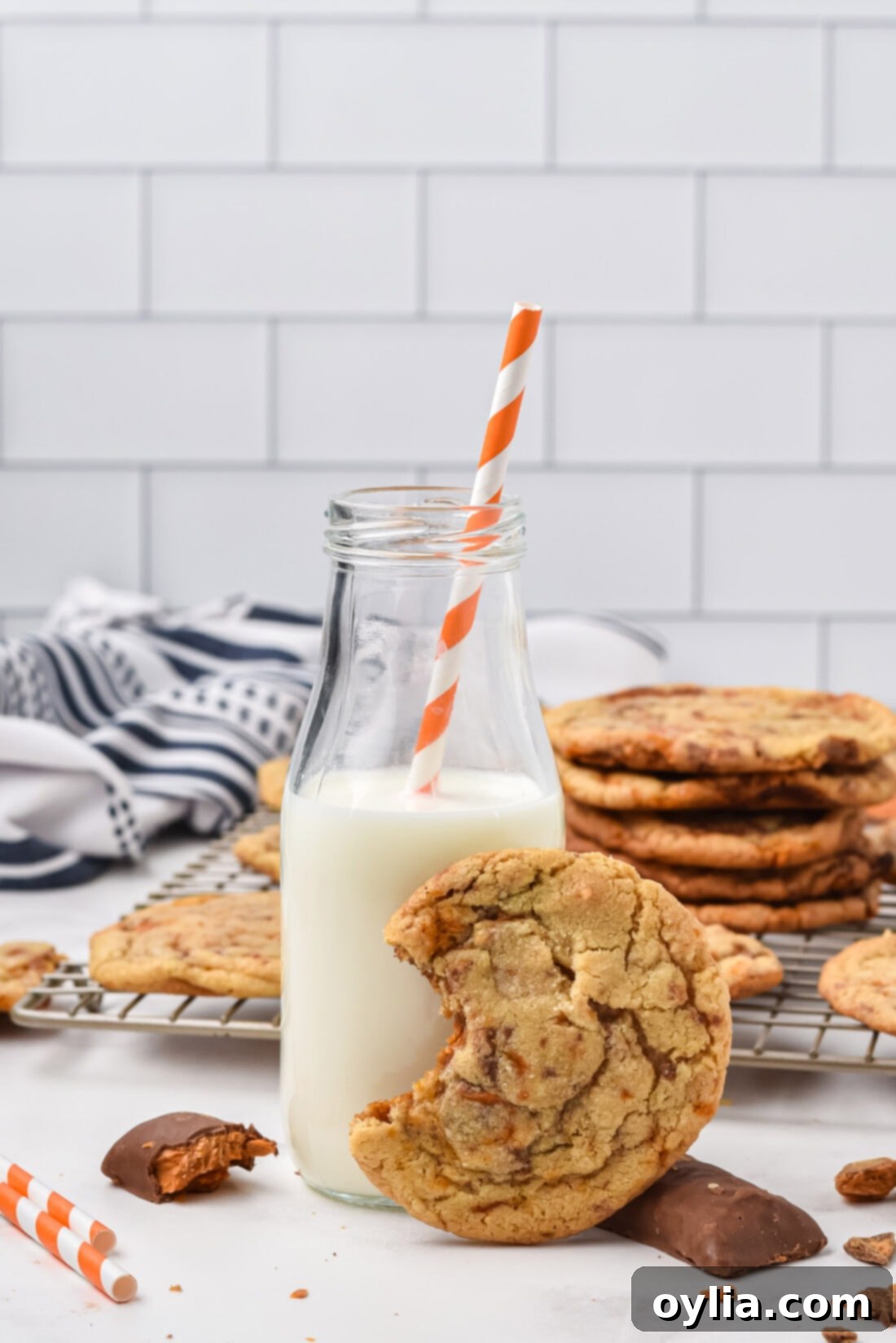 Butterfinger Cookie with a cite out of it