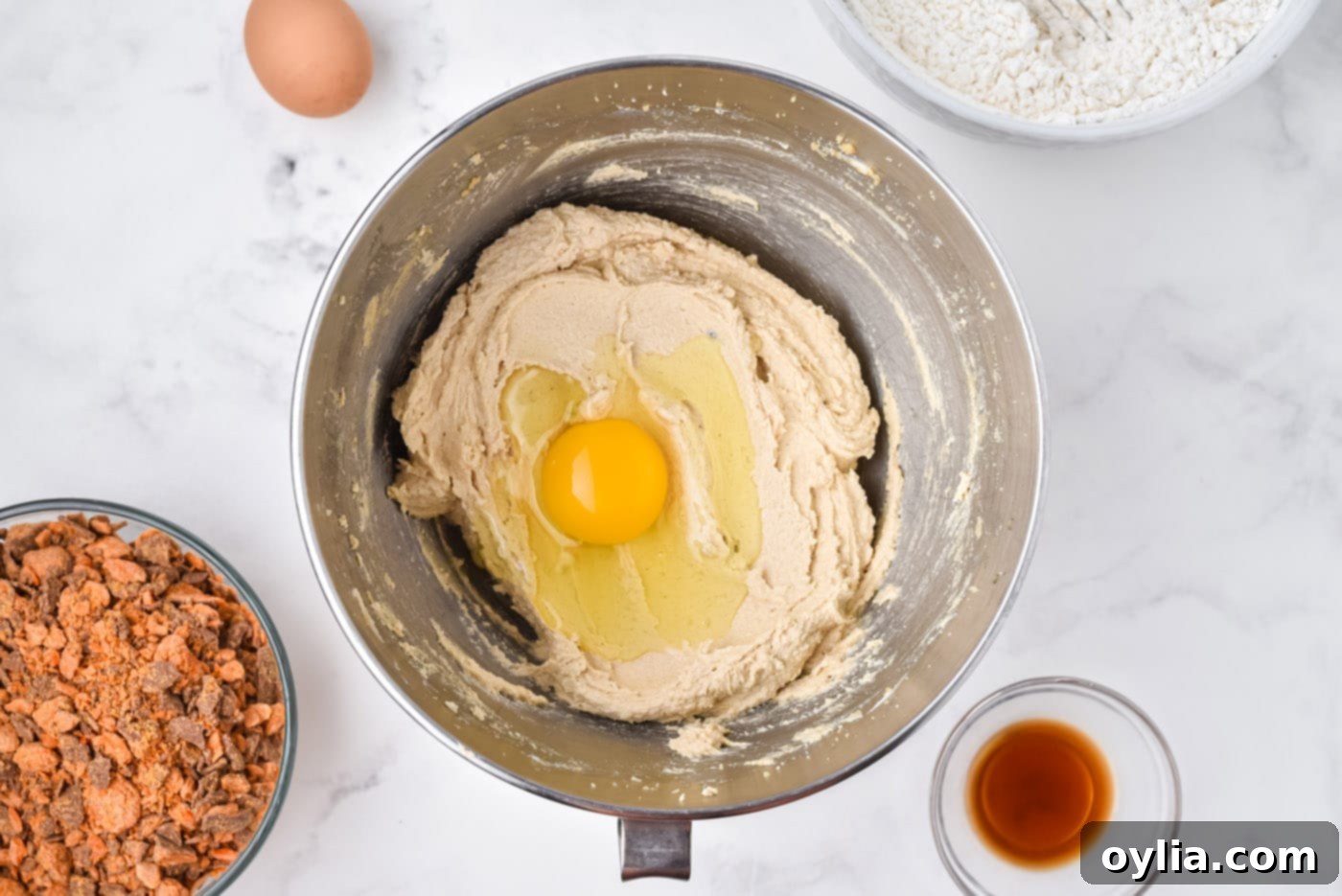 egg in cookie dough