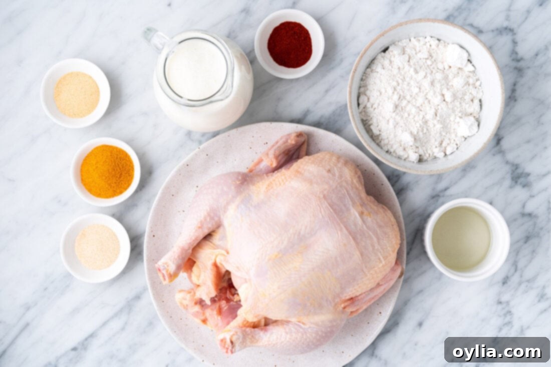 ingredients for Air Fryer Fried Chicken