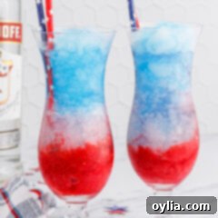 Patriotic Vodka Lemonade Slushie