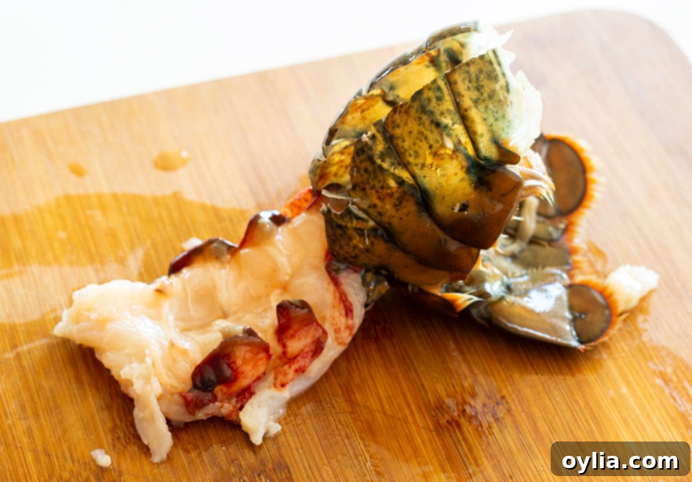 Lobster meat fully separated from the shell, ready for crowning
