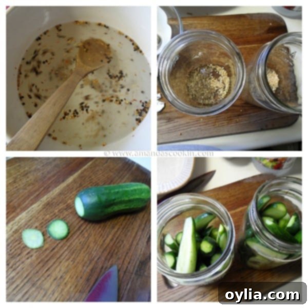 Homemade Claussen Pickles Copycat steps - AmandasCookin.com Homemade Claussen Pickles Copycat steps by AmandasCookin.com