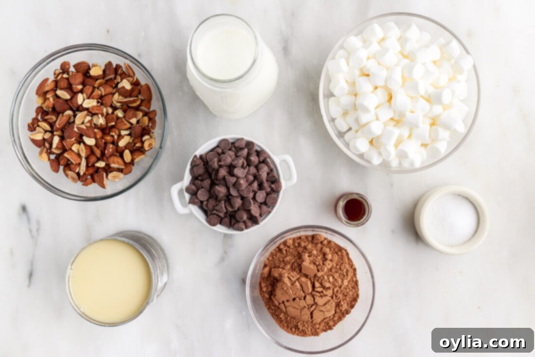 Rocky Road Ice Cream ingredients