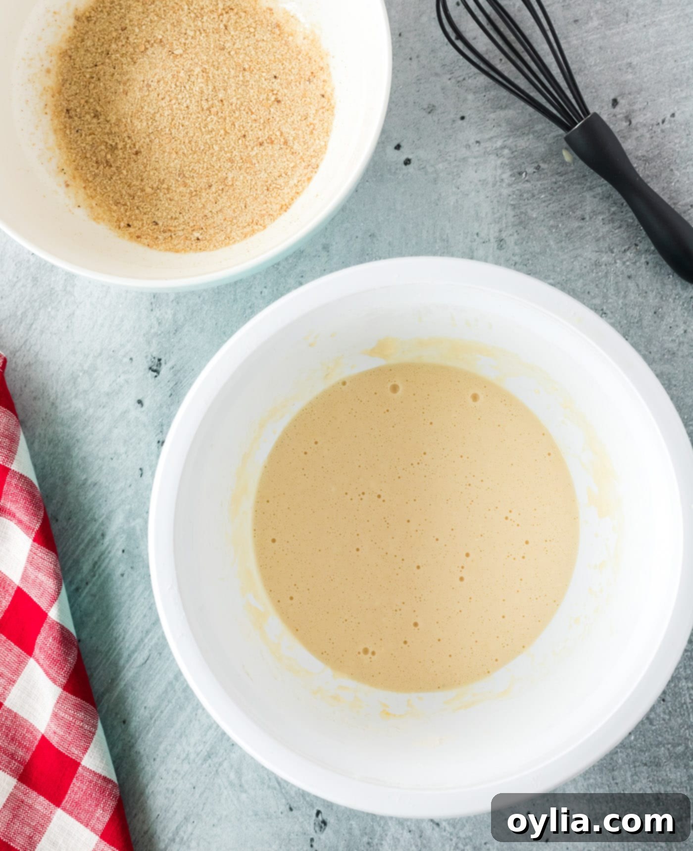 onion ring batter in a bowl