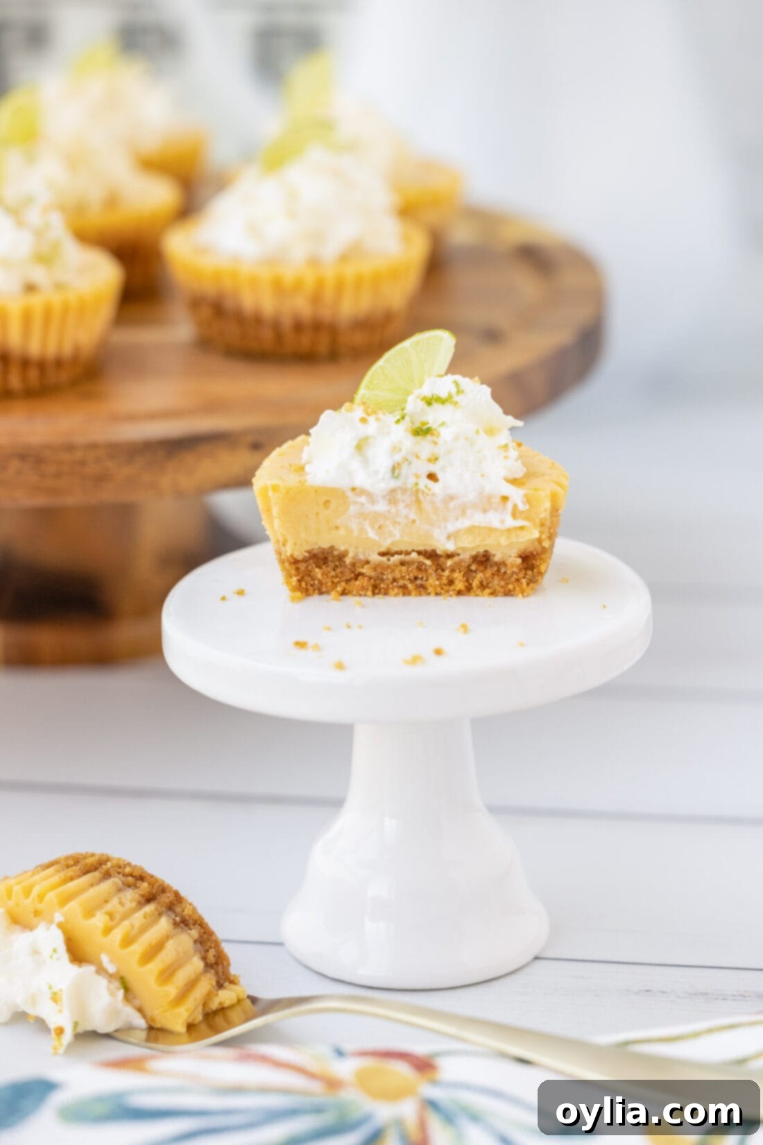 Mini Key Lime Pie cut in half