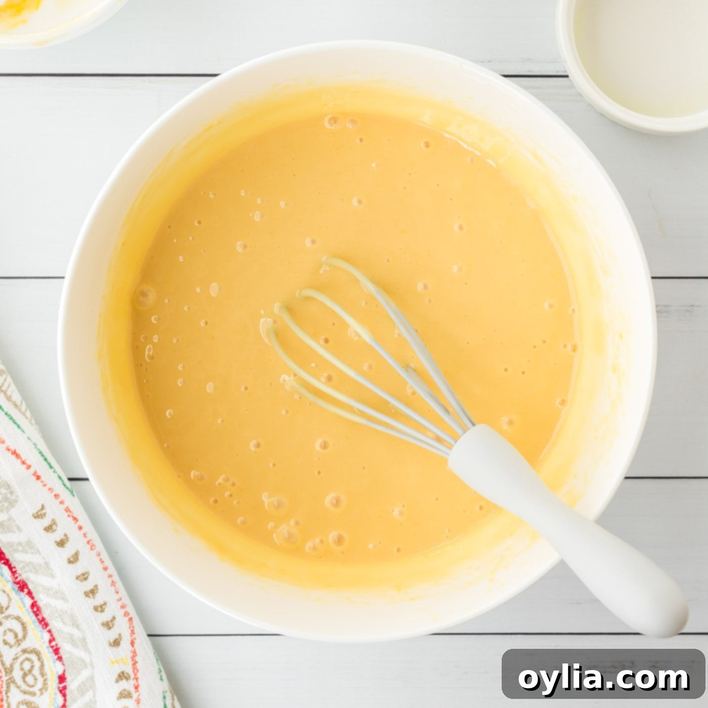 key lime pie filling ingredients in a bowl