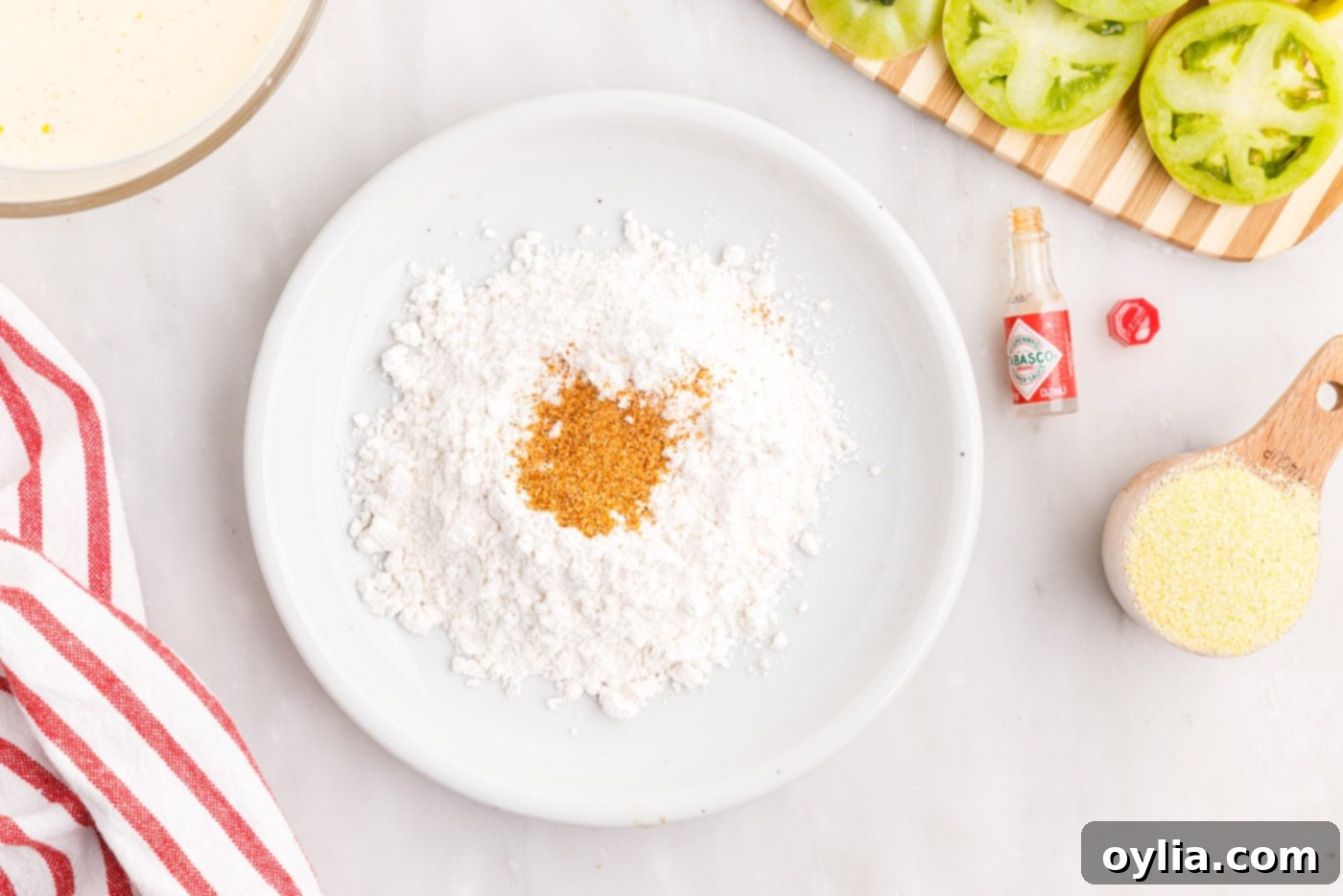 cajun seasoning mixed with flour
