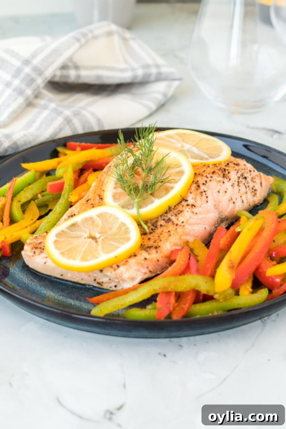 salmon on a plate