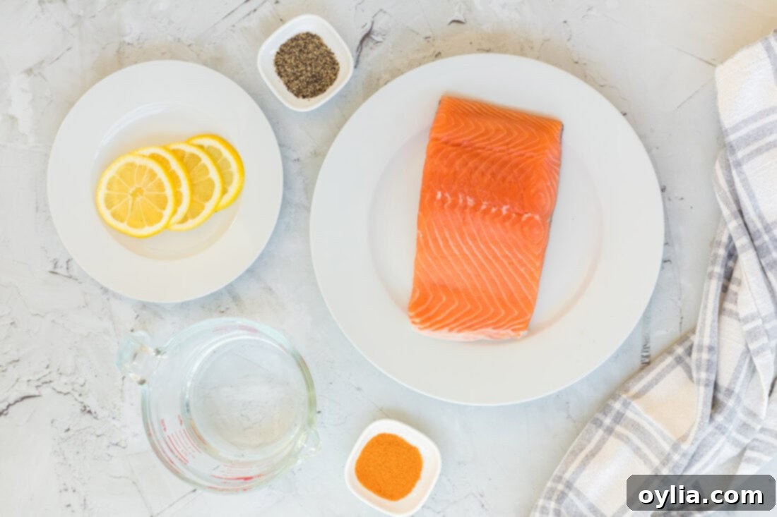 ingredients to make Instant Pot Salmon
