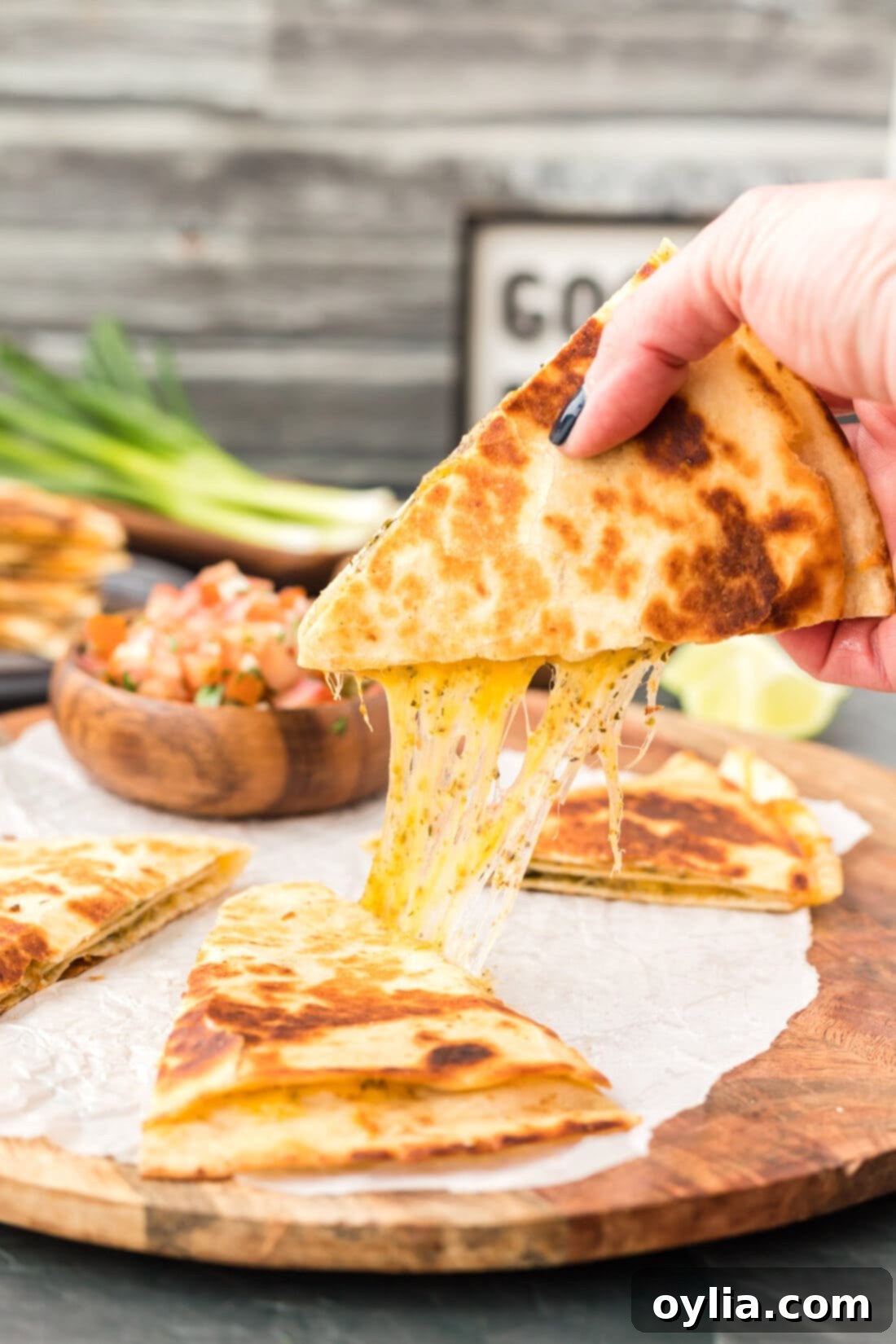 lifting a Quesadilla