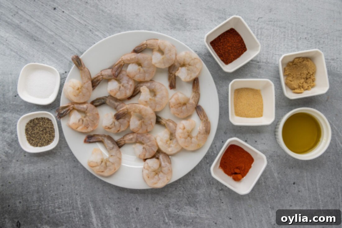 Cajun Blackened Shrimp 4 ingredients to make Blackened Shrimp