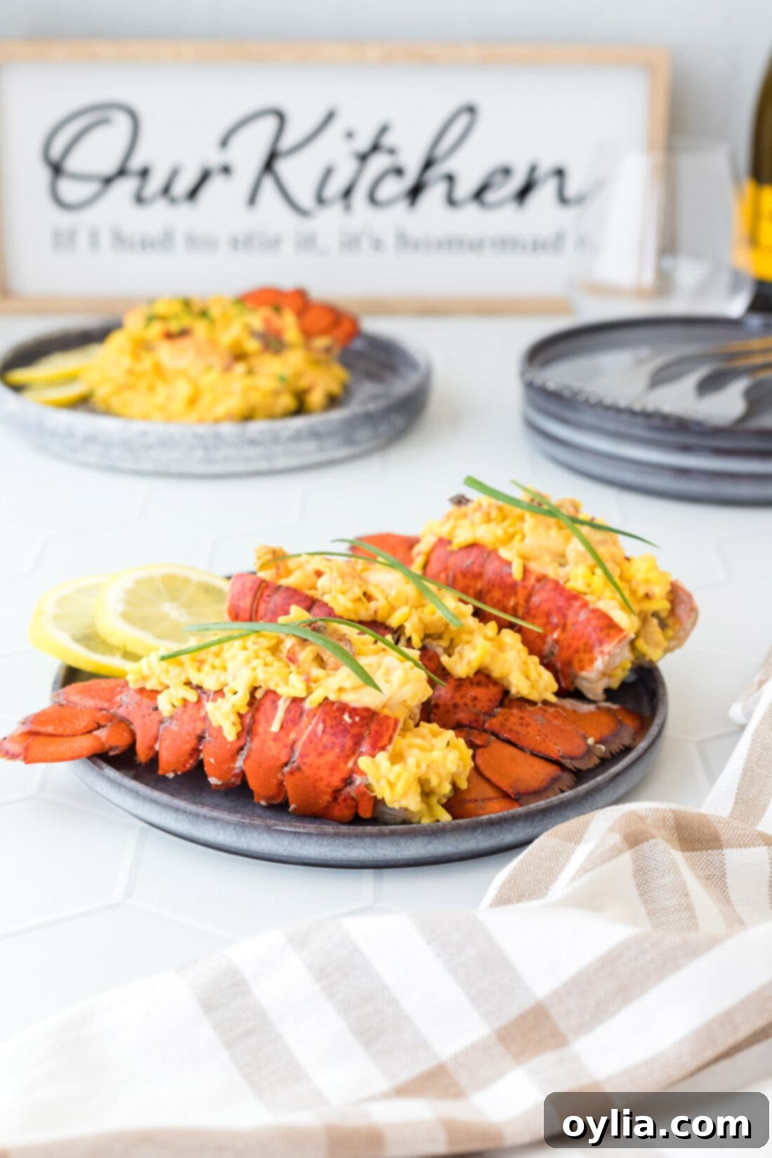 Lobster Risotto in lobster shells