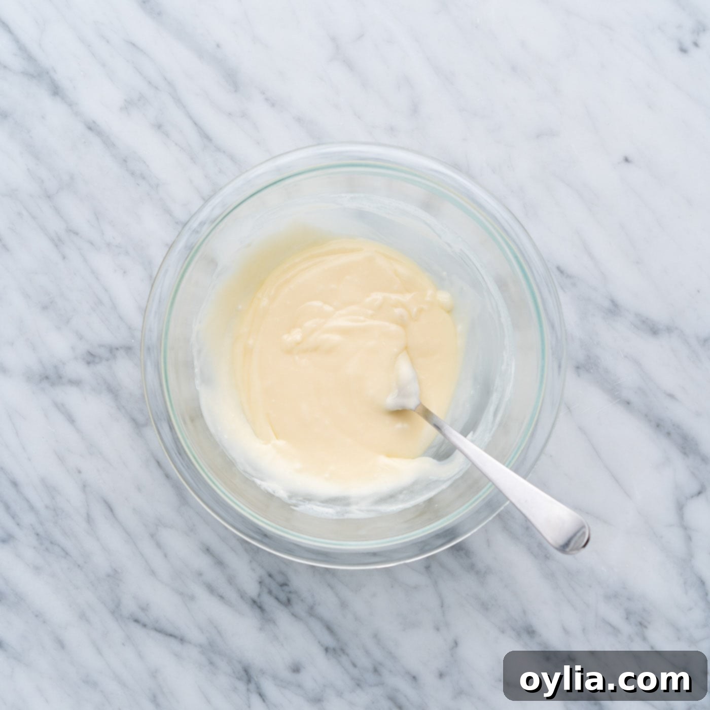 glaze ingredients mixed in a bowl
