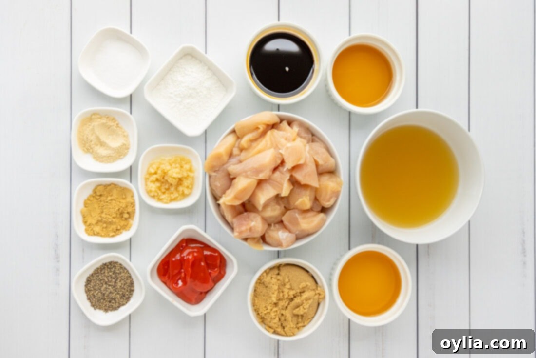 ingredients for Bourbon Chicken