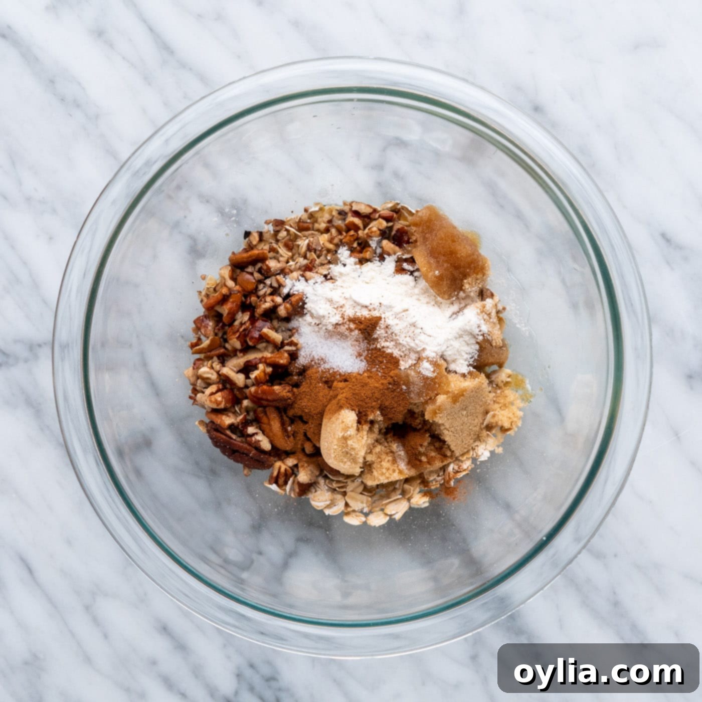 Air fryer baked apple filling in a bowl