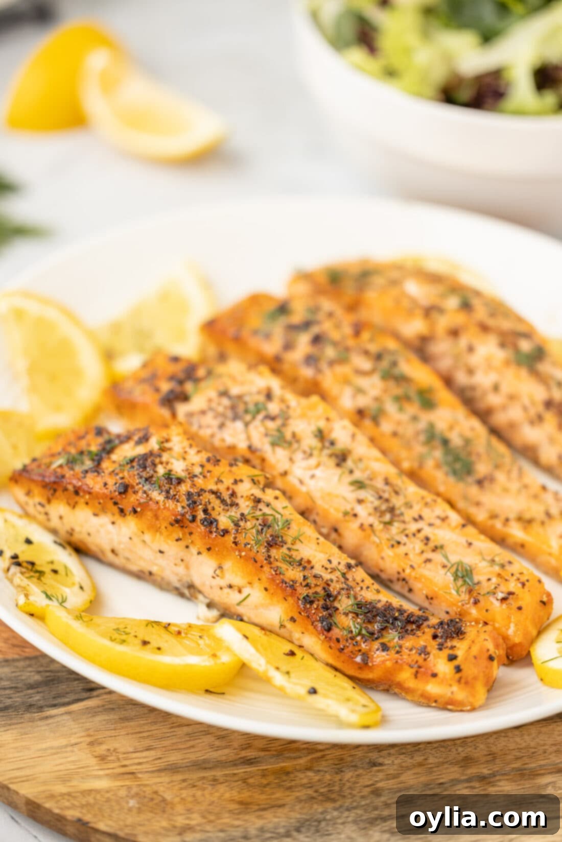 Pan Seared Salmon on a plate