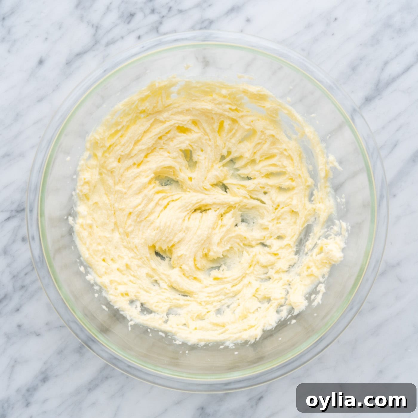 butter and sugar cream together in a bowl