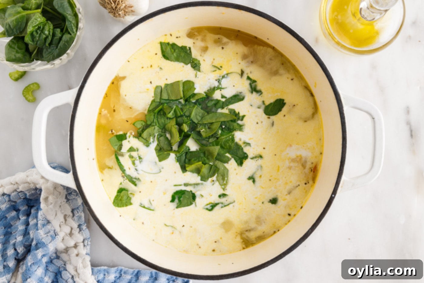 heavy cream and spinach in chicken gnocchi soup