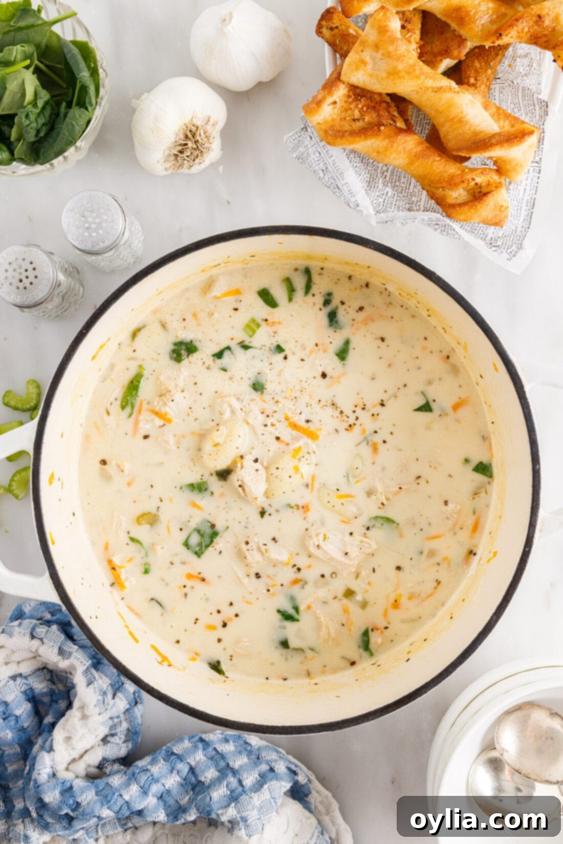 pot of Chicken Gnocchi Soup