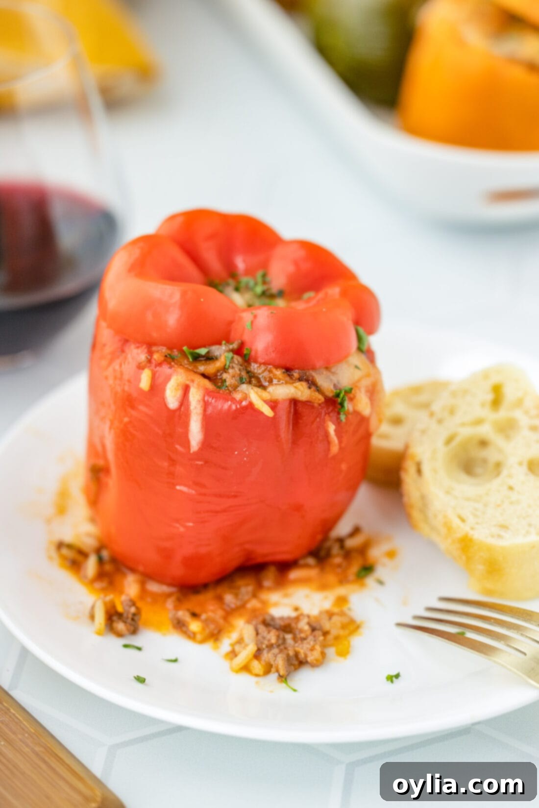 Stuffed Pepper with top on