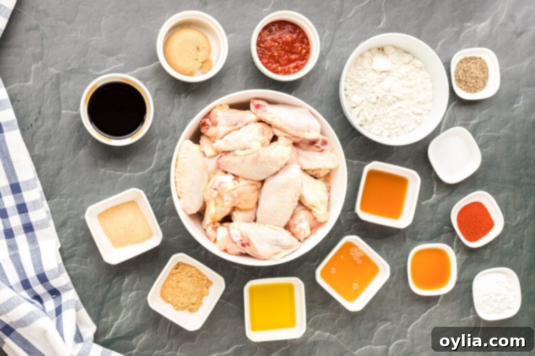 ingredients for Korean Fried Chicken
