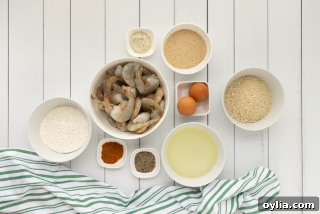 ingredients to make Butterfly Shrimp