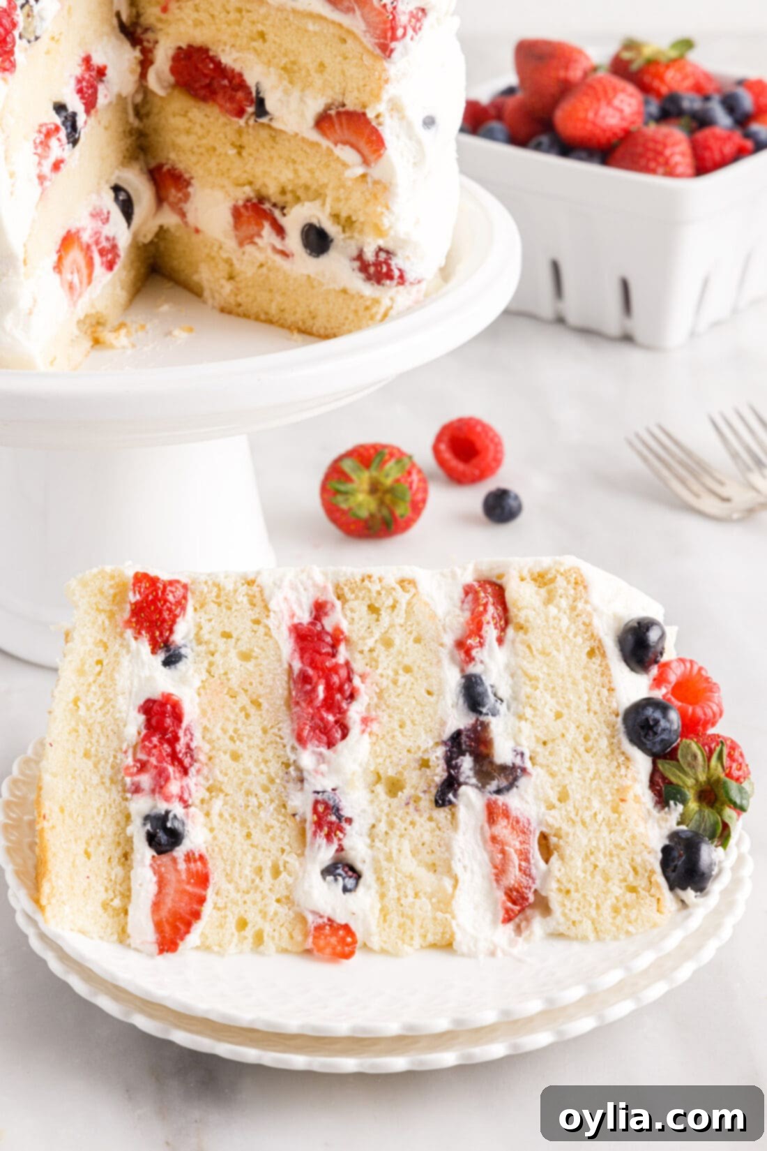 slice of Chantilly Cake