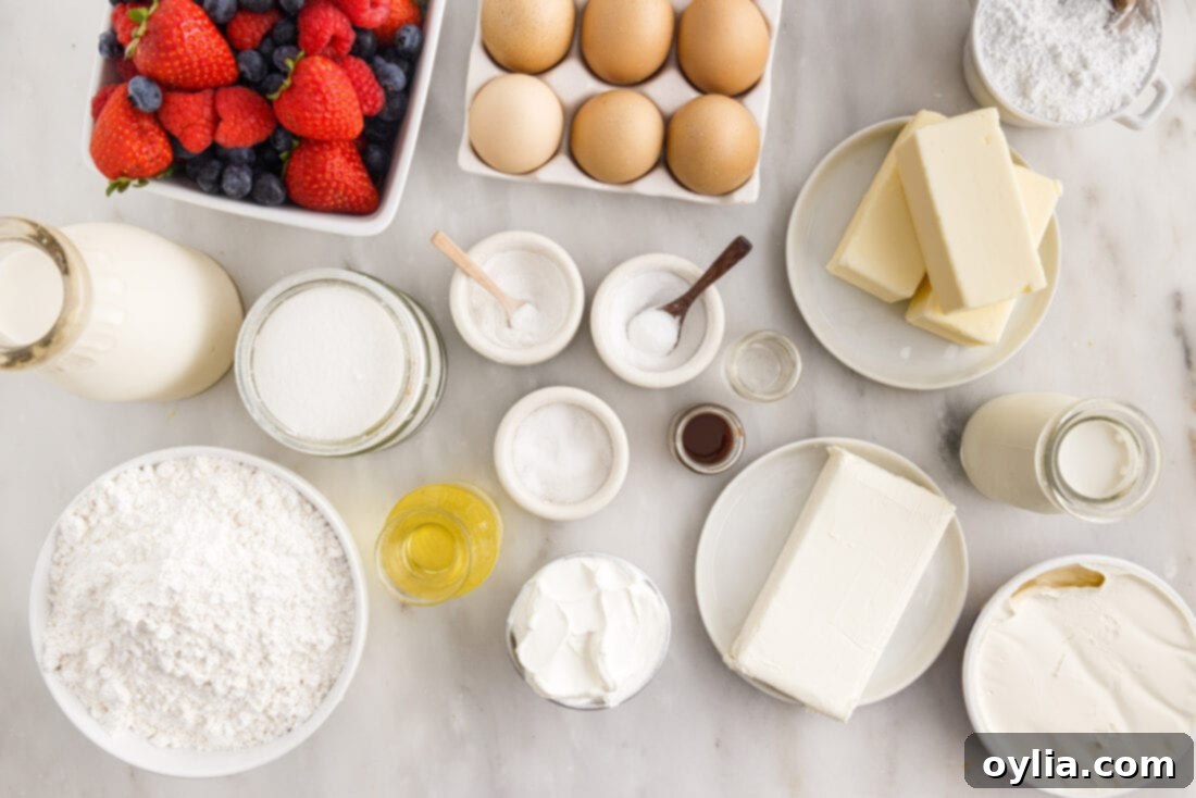 ingredients for Chantilly Cake