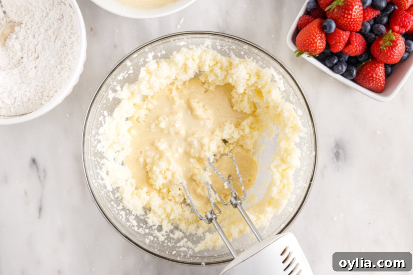 creaming butter and sugar together