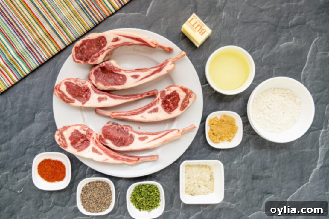 ingredients for Lollipop Lamb Chops
