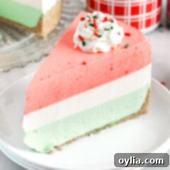 Layered Jello Pie on. plate
