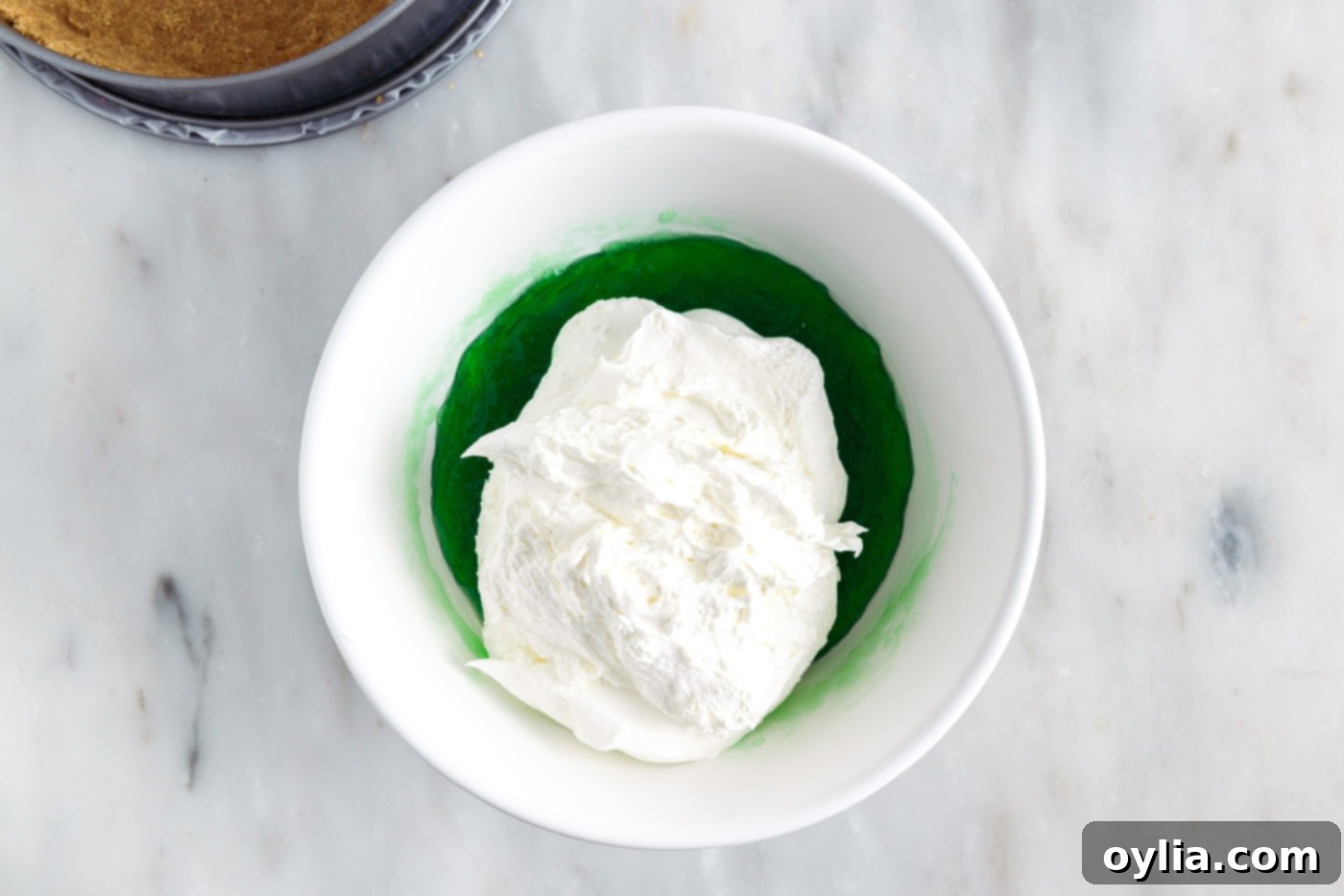 cool whip on top of lime jello
