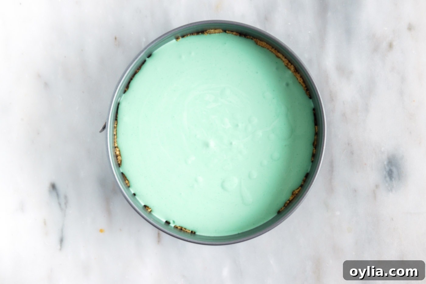 whipped lime jello in a pan