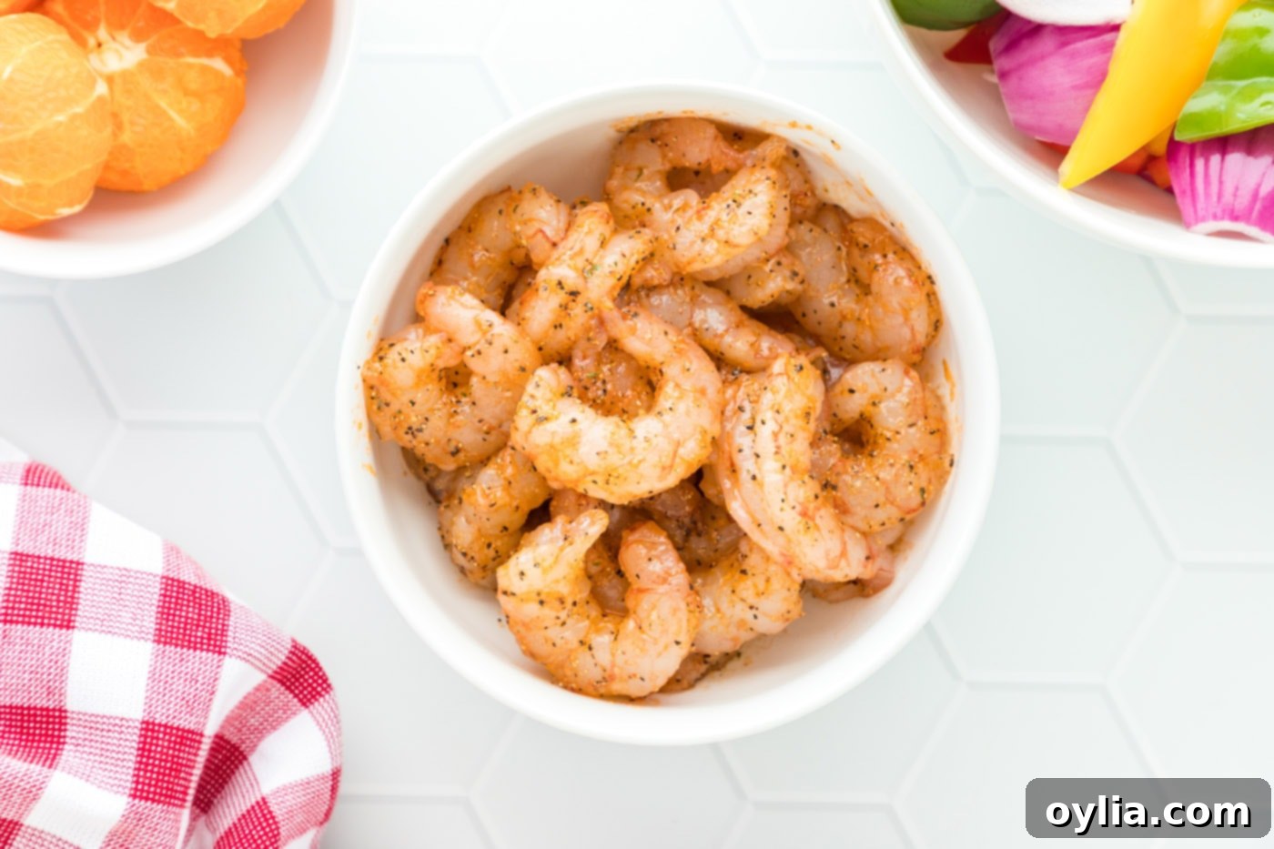 seasoned shrimp in a bowl