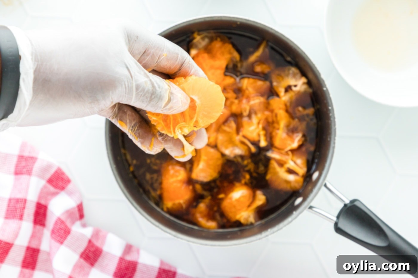 sauce simmering in a pan