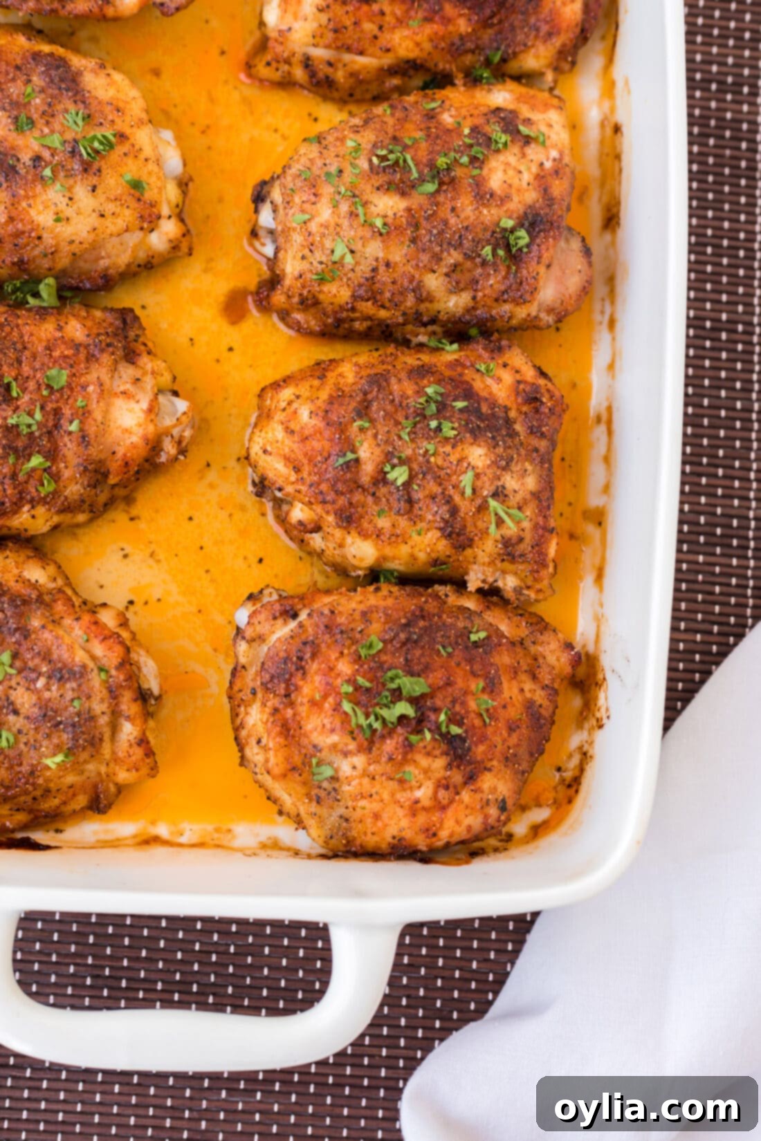 Crispy Baked Chicken Thighs 2 pan of Baked Chicken Thighs
