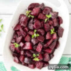 Roasted Beets in a casserole