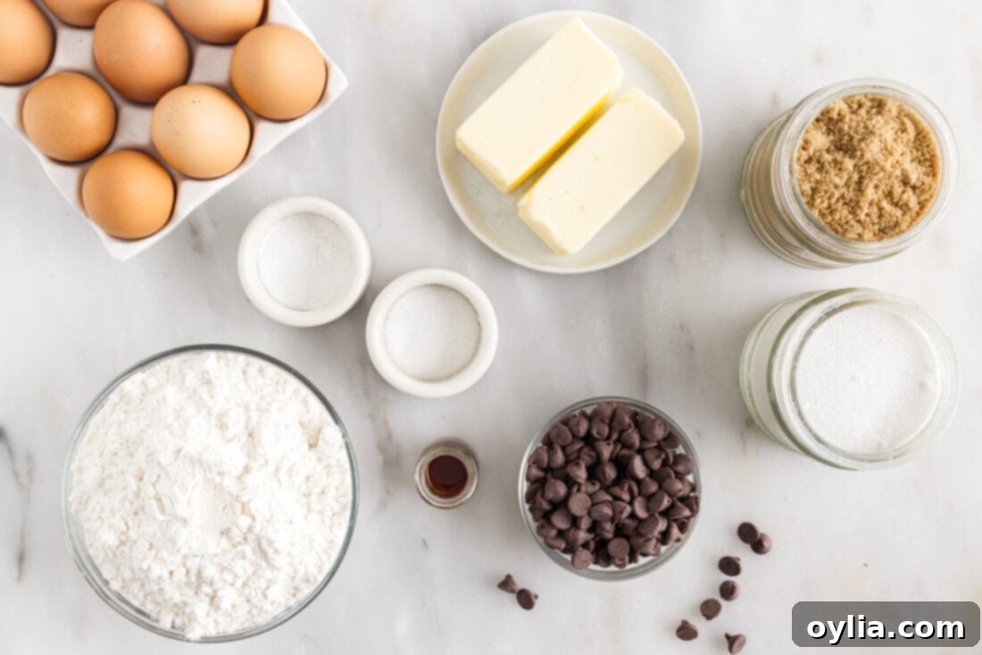 ingredients for Toll House Cookies