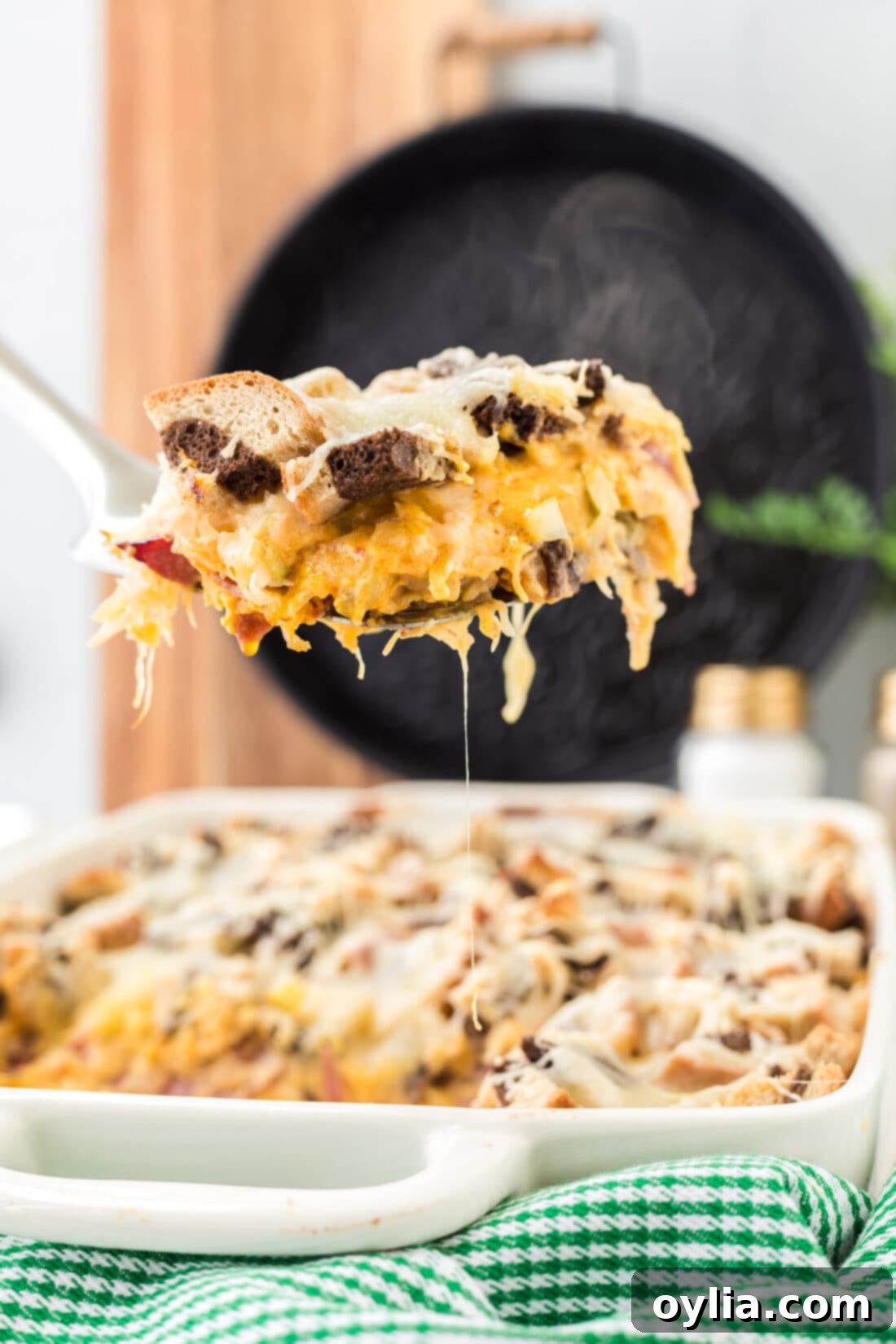 spatula of Rueben Casserole