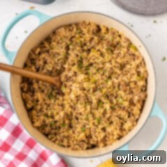 Savory Louisiana Rice 12 dutch oven of Dirty Rice