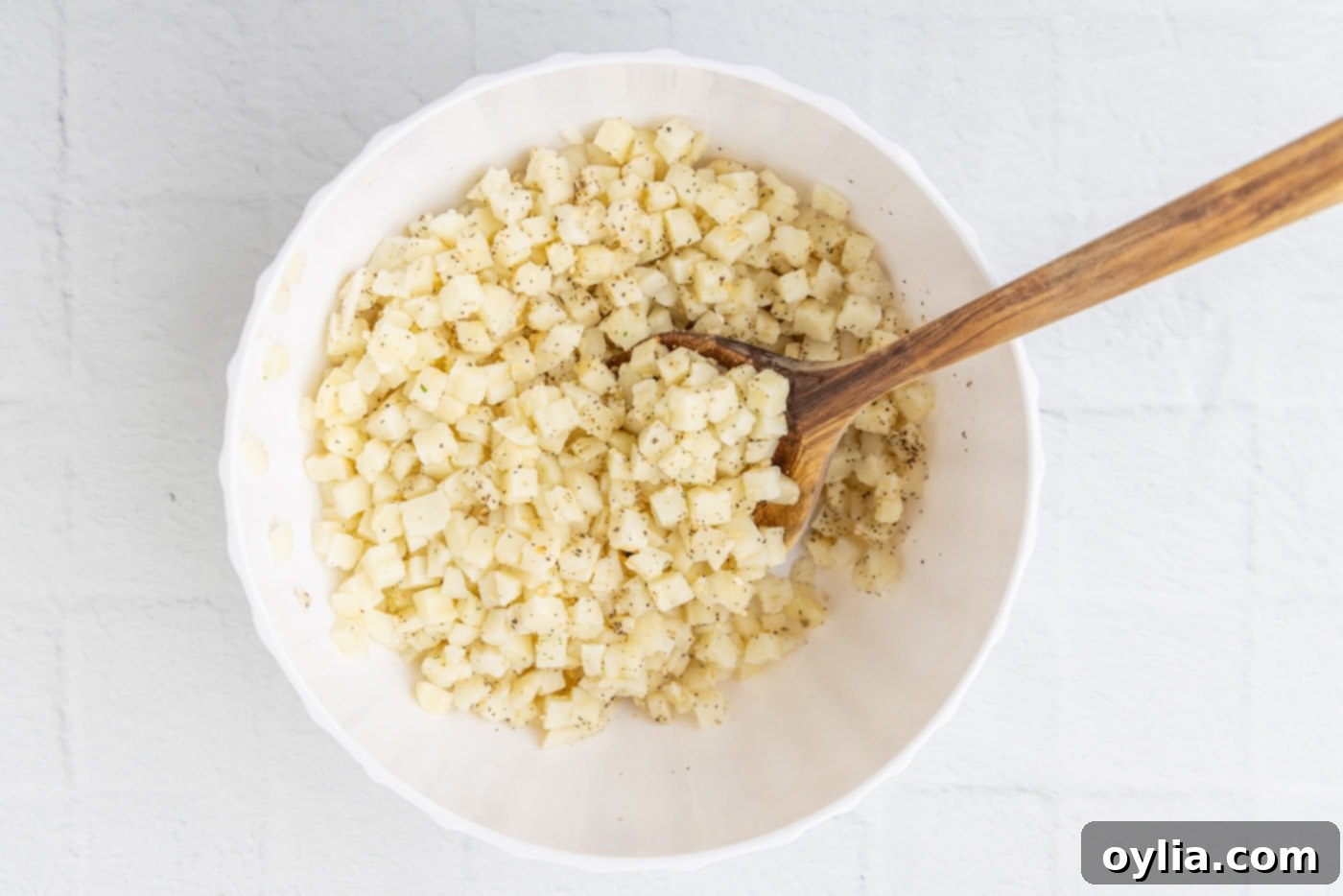 funeral potatoes in a bowl