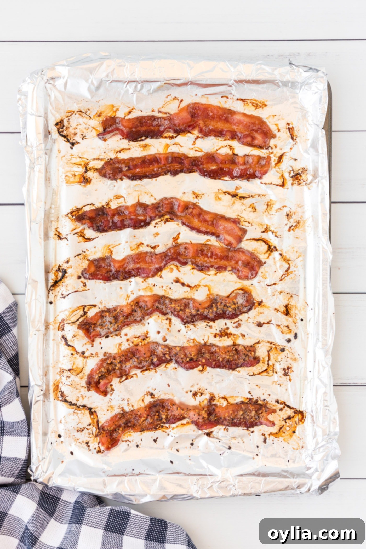 cooked bacon in the oven