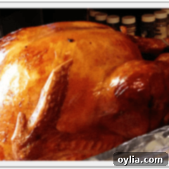 Unlock Flavor: Brining Your Turkey 2 A close up photo of a cooked turkey, golden and juicy.