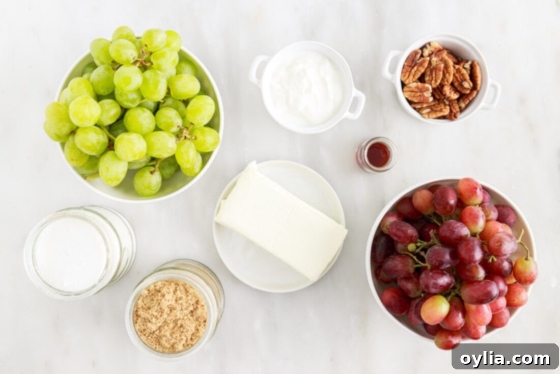 ingredients for Grape Salad