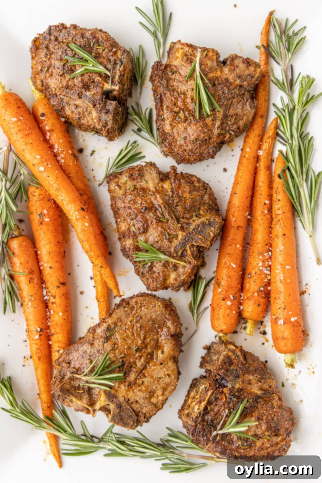 lamb chops on platter
