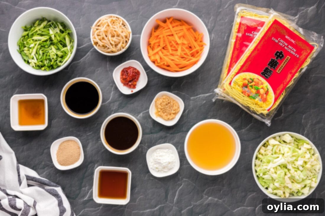 ingredients for Chow Mein